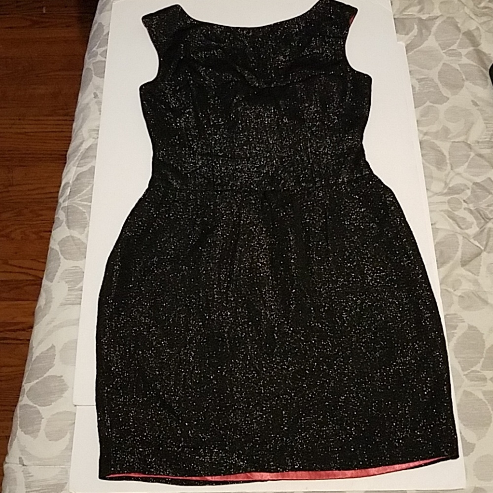 Milly metallic shimmer black dress Size 0